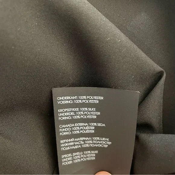 Club Monaco Quynh Asymmetrical Midi Dress | Black | Size: 00 - Picture 8 of 9